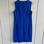 Akris Punto  Cobalt Blue Cutout Shoulder Knit Sheath Dress US 8 Photo 8