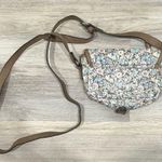 American Eagle  Outfitters Small Floral Crossbody Purse Brown Faux Leather Bag Photo 2