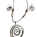 Spiral Necklace & Earrings Set Photo 1