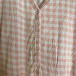 Posh Peanut Women’s‎ XL Pink White Checkered Short Sleeve Top CP Photo 4
