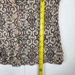 WHITE + WARREN 100% Cashmere Scroll Pattern V Neck Cardigan Sweater Womens M Brown Size M Photo 5