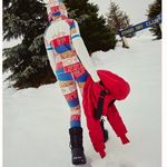 Free People NWT  Dawn To Dusk Printed Base Layer Leggings in Combo Photo 3