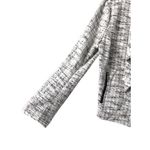 Chico's Size M Heathered Black and White Waterfall Jacket Textured Knit Academia Photo 8