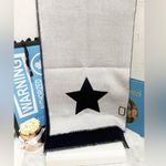 Gucci Authentic Wool L’ Aveugle Par Amour Dark Navy Reversible Star / Bee Scarf Photo 8