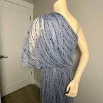 Adrianna Papell Sequined One-Shoulder Gown Photo 6