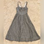 Reformation New  Balia Linen Slate Check midi Sundress anthropology Sz 2 Photo 2