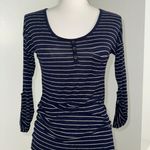 American Dream Navy Striped Shirt Photo 1