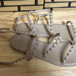 Olivia Miller ‎ Tan Studded Sandals Size 10 Photo 0