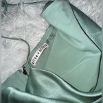 Alice + Olivia NWOT  Harmony Asymmetric Slip Dress light Sage green Size 6 Photo 4