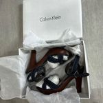 Calvin Klein  • Bella denim bow wooden heels Photo 14