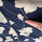 CHAPS  Floral Blouse Size 3X Navy Lightweight Boho Stretch Office Comfy Boho Photo 5