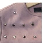 ZARA  Suede Effect Studded Jacket Photo 5