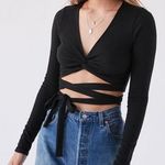 Urban Outfitters Black Tie Top Photo 0