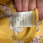 West Kei  Floral‎ Wrap Front Style Blouse Tie Yellow Womens 1X Spring Boho Photo 9