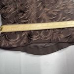 Carmen Marc Valvo  Sleeveless‎ Zip Back Embroidered Brown Tank Top 2 Photo 5