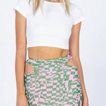 Princess Polly  Syrah Wrap Mesh Mini Skirt Green Photo 0