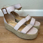 Lulus  Suede Powder Blush Espadrille Sandals Photo 0