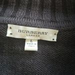 Burberry  Womens Brown Knit Turtleneck Quarter Zip Pullover Sweater Size Large Photo 1