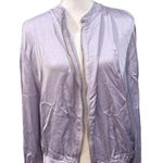 Michela Mii Light Purple Viscose Blend Bomber Jacket, One Size (up to Large) Photo 0