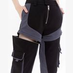 I am gia I.AM.GIA Pant Frances Cargo Pockets Removable Shorts Zipper Baggy Black S GUC Photo 11