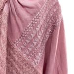 In Loom Waffle Knit Top Mauve Embroidered Puff Sleeve Photo 2