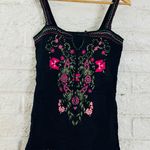 Picasso Style Black Embroidered Jeans Size M Good Condition Photo 1