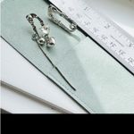 Anthropologie 18K Safety Pin Asymmetrical Earrings  Photo 3