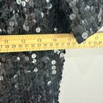 Nite Line Black Sequin Dress Womens 6 Bodycon Short Sleeve Cocktail Edgy Glam Photo 6
