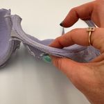 Victoria's Secret Victoria’s Secret Dream Angels Lined Demi Purple Silver Lace Bra Size 34C Photo 2