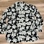 Prómesa NEW Promesa Black Iris Floral Button-Front Shirt Romper Women’s Medium Photo 3