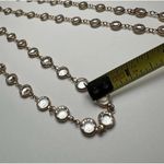 Swavorski Swarovski Swan Signed - Clear Faceted Crystal Gold Tone Necklace 36 Inch Photo 5