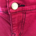 Vintage Y2K red wide legs jeans gothic punk black embroidery stitching Sz XL 13 Photo 9