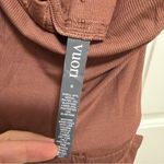 Vuori  Mudra Pose Jumpsuit in Chestnut Style VW491 Wide Leg Rib Knit Size Small Photo 5