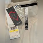 Kensie  Linen & Rayon White and Tan Sheath Dress with Pleated Bishop Sleeves NWT Photo 5