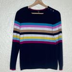 Talbots  Women's Multicolor Stripe Crewneck Sweater Medium Petite Long Sleeve Photo 1