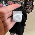 Louna Black Floral Balloon Sleeve Shift Mini Dress Size M Photo 8