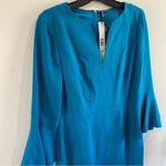 Elie Tahari  Natanya 3/4 Sleeve Sheath Dress Blue Size 4 Career Cocktail Photo 10