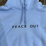 Topshop 'Peace Out' Hoodie in Blue, Size 12 Photo 1