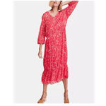 Free People  Wallflower Midi Dress Raspberry Pink Floral Tiered Size Small NWT Photo 11