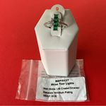 Bomb Party RBP5937 “Shine Your Lights” LC Emerald on Rhodium Size 6 Ring NWT Photo 2
