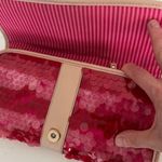 Juicy Couture  Very Pink Clutch Sequins Straw Wallet Photo 2