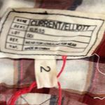 Current/Elliott Current Elliot orange and beige plaid button up shirt Photo 5