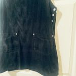 Denim And Co Vintage Corduroy Black Jumper Dress Y2K pockets sz M 100% cotton Size M Photo 2