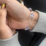 MAGIC Letter Bracelet Purple & Lavender & Frosted Clear Cubes Photo 1