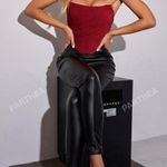 SheIn Red Corset Top Photo 4