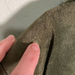 Vintage John Murrough Suede Coat Green Fur Collar Women's M 80s 90s retro Size M Photo 11