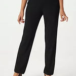 Susan Graver NWOT‎  Essentials Liquid Knit Straight Leg Pant Black X-Large Petite Photo 0