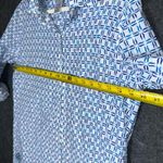 Tommy Bahama Tunic Dress Blue White Geometric Print Sz M Photo 1