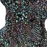 Poupette St. Barth Black Floral Heart Print Mini Dress Short Sleeves Size Small Photo 2