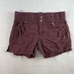 Columbia Vtg  Sz 4 Omni-Shade Sports Shorts Cut Off Mid Rise Women’s Maroon Photo 1